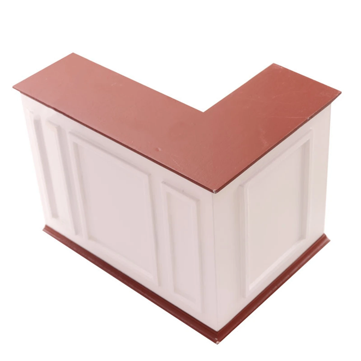 Muebles en miniatura para casa de muñecas, escala 1/8, gabinete, operador, mostrador, Bar, silla, muebles para casa de muñecas, modelo de decoración, juguete marrón