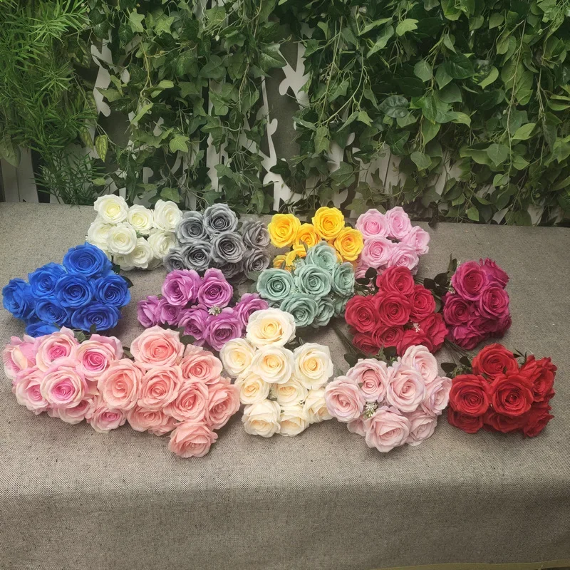 45CM 10 Head Rose Artificial Flower Bundle, Home Decoration, Living Room, Artificial Flowers, Wedding Handheld Flowers - Image 6