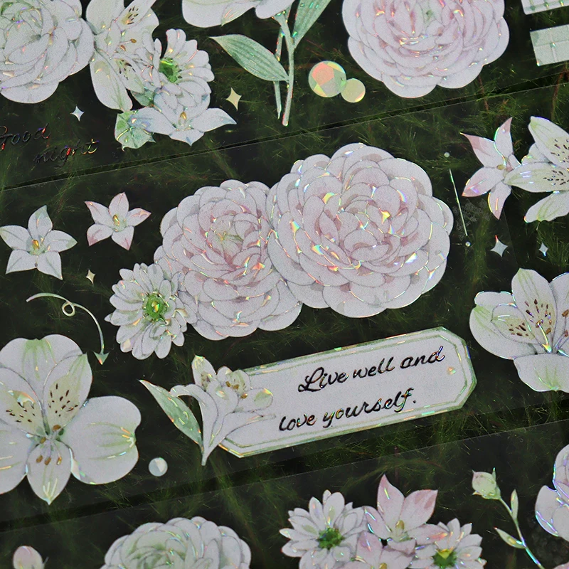 OKMT Collage Card Making Journal Decorative Masking Pet Washi Tape shell Luster