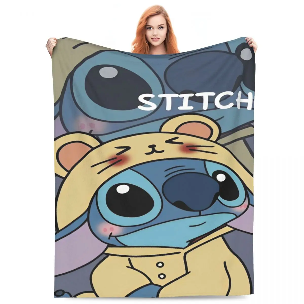 

Одеяла Stitch And Angel, товары для стула, графическое одеяло с героями мультфильмов аниме, зимние подарки