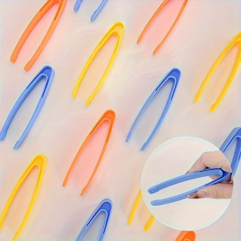 4Pcs Durable Random Color Tweezers Multifunctional Clip for Sports Training Beauty Care First Aid Coordination Learning Auxiliar