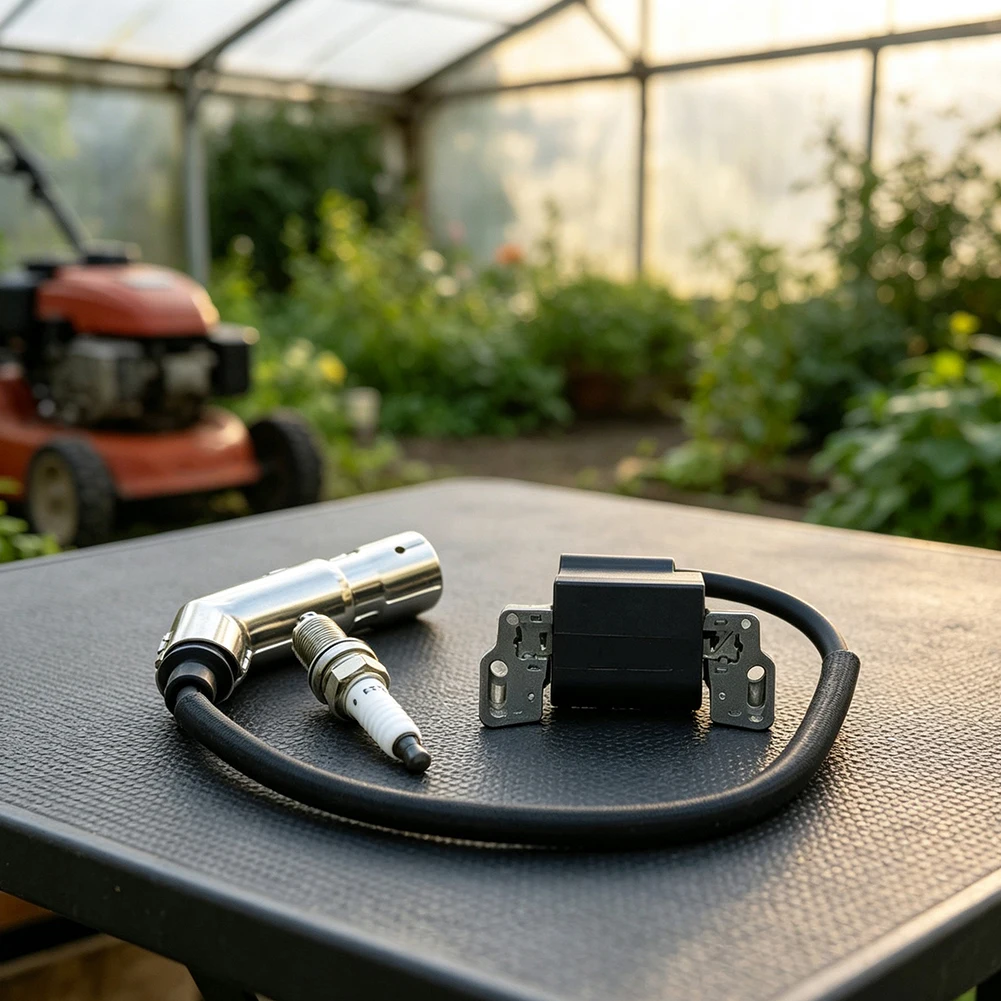 Power Tool Part Mower Ignition Part Ignition Coil Robust Metal Construction High Voltage Output Heat Resistant Design