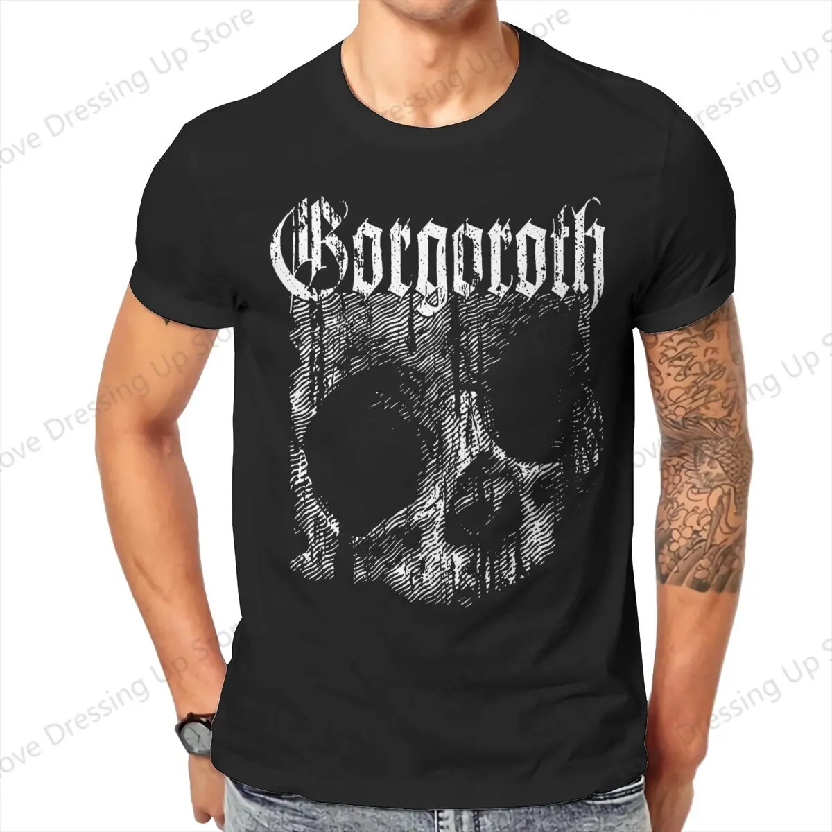 100% Cotton T-shirt  t shirt men Gorgoroth new logo Summer  Street Short Sleeve Top S-6XL