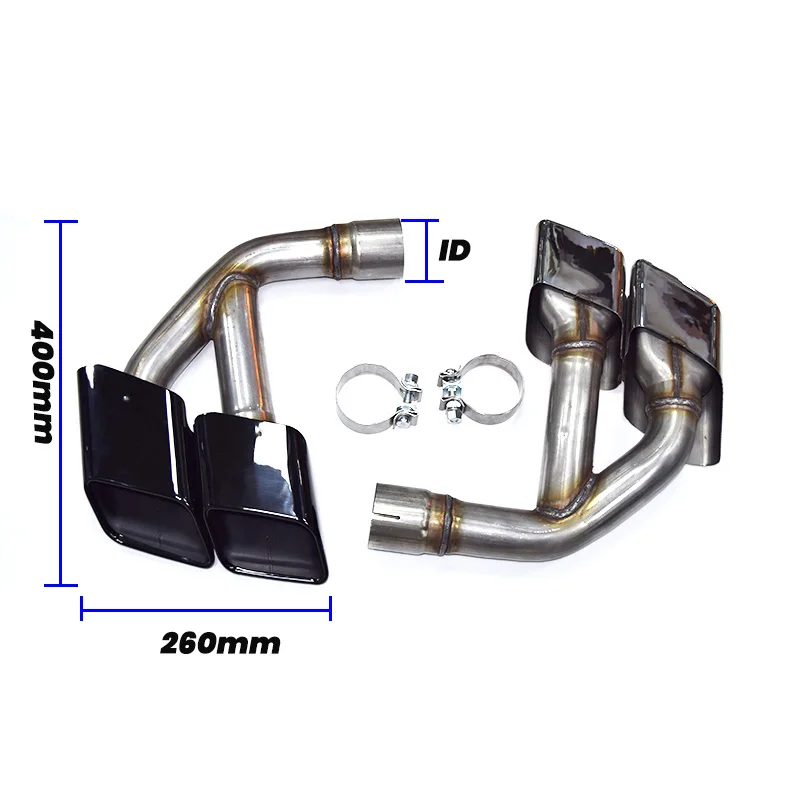 Lot De 2 Embouts De Tuyau D'Échappement Chromé Pour Audi Q7 2016-2019 - Accessoires Inox