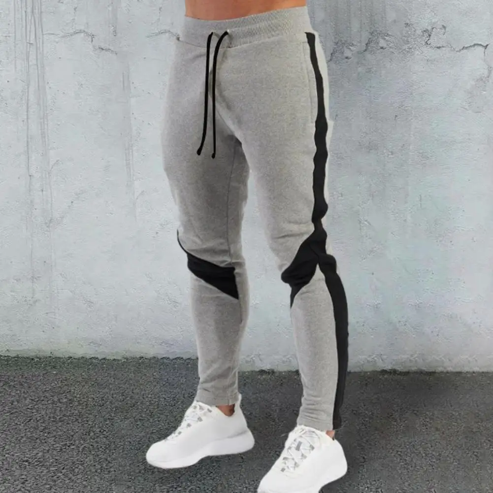 New Men\'s Autumn and Winter Casual Color Matching Trousers Korean Style Clothes Fashionable Sports and Fitness Pants Hiking Gym