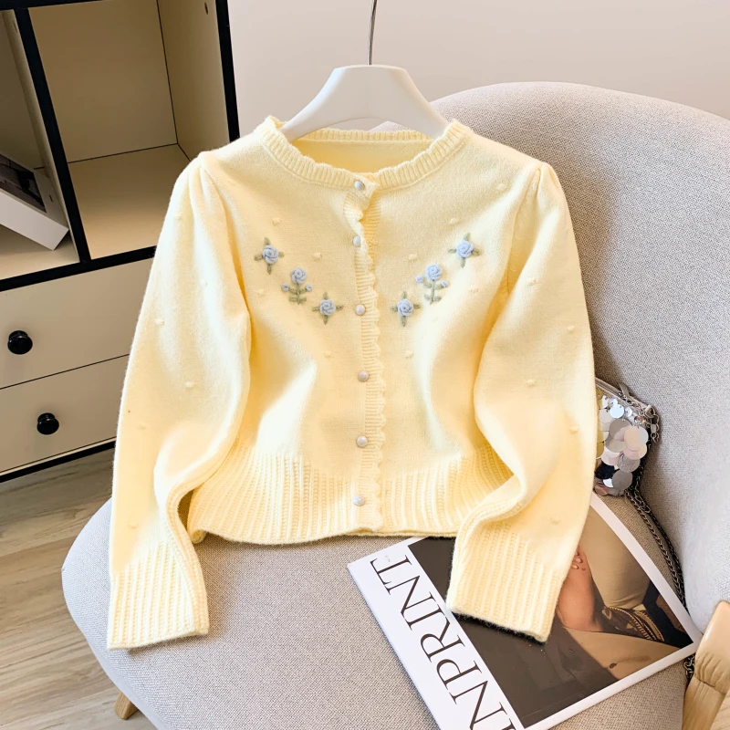 

Sweaters Jumpers Cardigans Womens Cardigan Violets Lyocell Yarn Elastic Waist Loose Thick Gathering Casual Comfortable Fashion