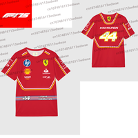 T-shirt For Men Formula 1 Racing Suit Short Sleeve Ferrari Racing T-Shirt Classic Vintage T-Shirt Lewis Hamilton 44 Short Sleeve