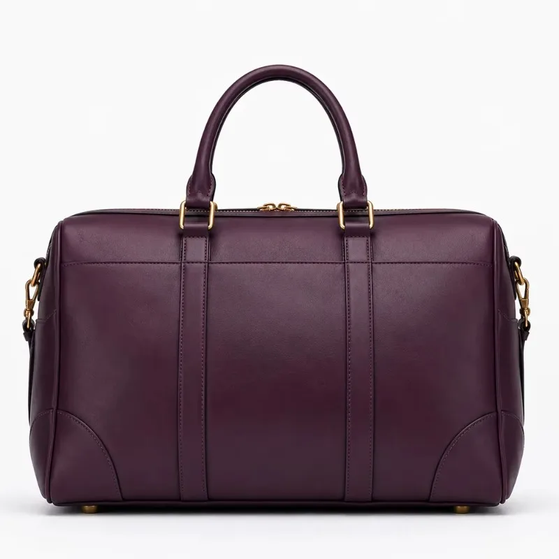 PU leather travel bag, large capacity weekend bag, carry-on overnight bag