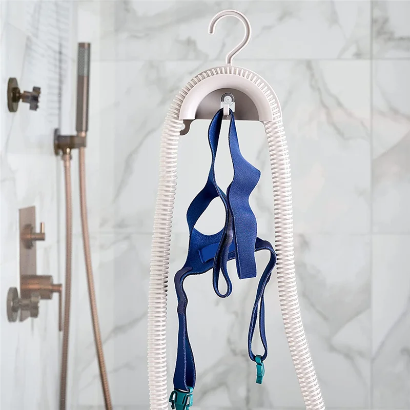 【المفضل لدى المتسوق】 شماعة خرطوم مع شماعة بخطاف وكوب شفط بلاستيكي للتجفيف بعد التنظيف وآلة التنفس P