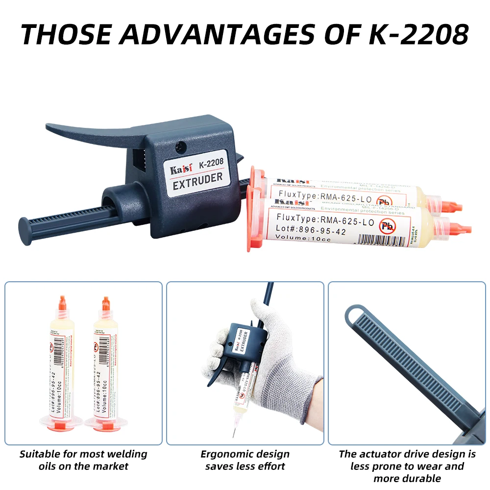 Kaisi K-2208-potenciador de aceite de soldadura de flujo de 10CC, Putter de propulsión, potenciador de aceite de soldadura para placa de circuito,