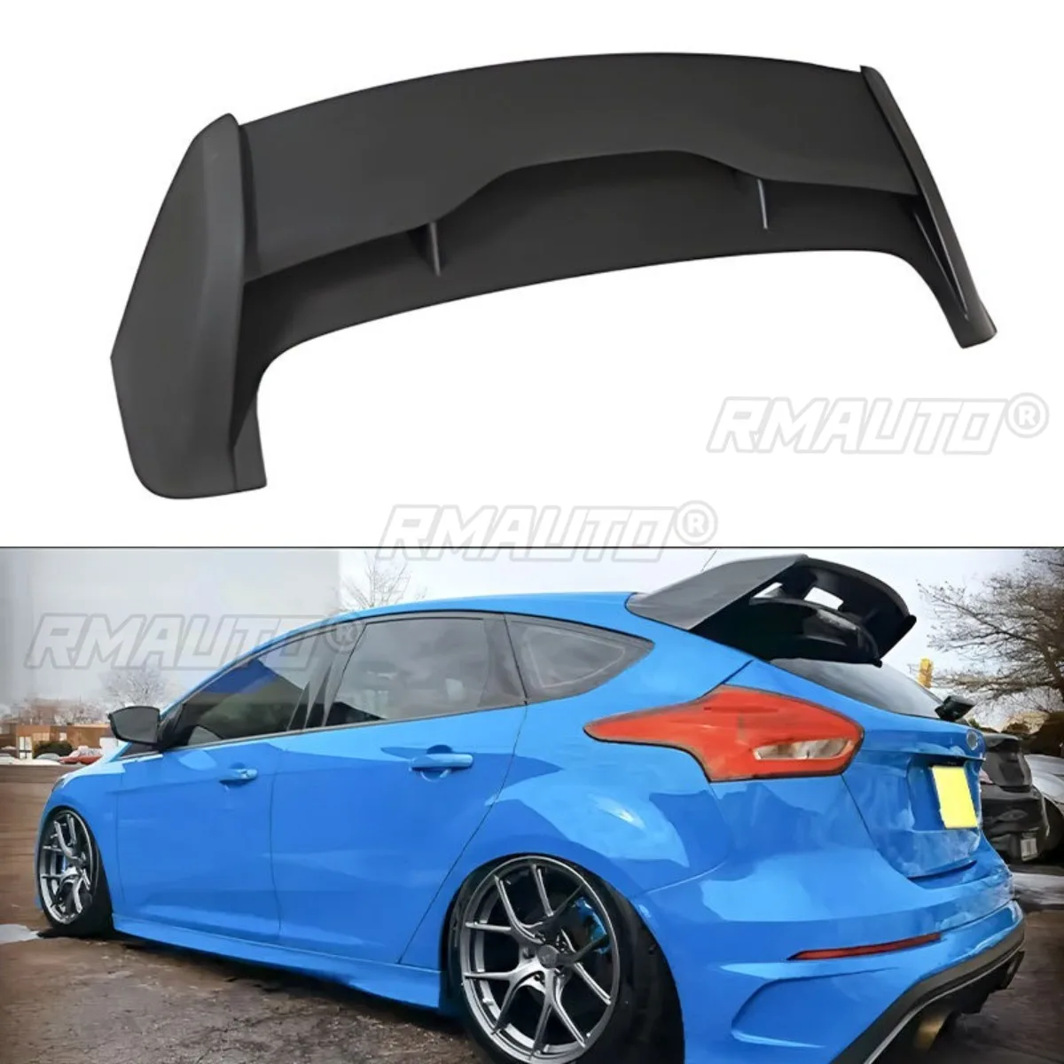 Car Rear Roof Spoiler Wing Modification Part For Ford Focus MK3 MK3.5 2012-2018 Rear Roof Spoiler Wing Car Accessories