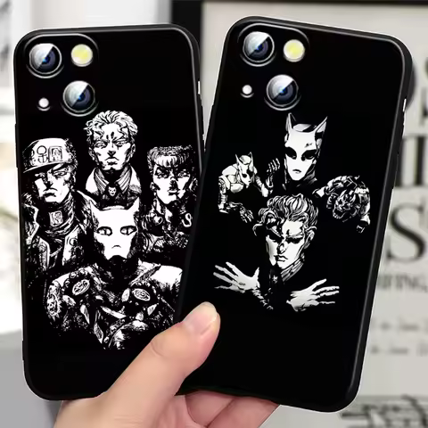 JOJO Villain Kira Yoshikage Apple iPhone Case For 15 14 13 12 11 Mini XS XR X 6S 6 Pro Max Plus Black Soft Cover