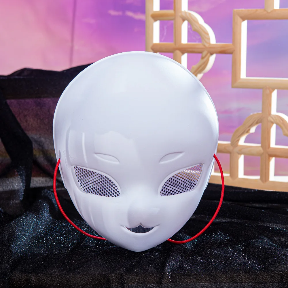 New 10pcs DIY Mesh Yarn Matte White Cute Baby Face White Embryo Mask COS Party Hand Painted Plain Embryo White Grinding