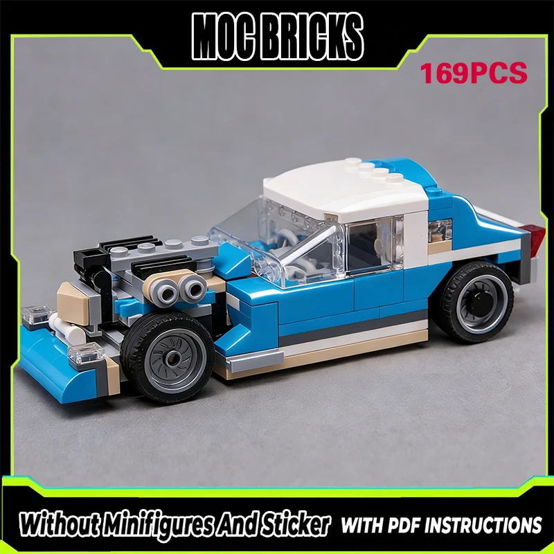 

Speed Racing Car Model MOC Building Bricks Vintage Modified Car Modular Technology Gifts Holiday Assemble Children Toys Suit