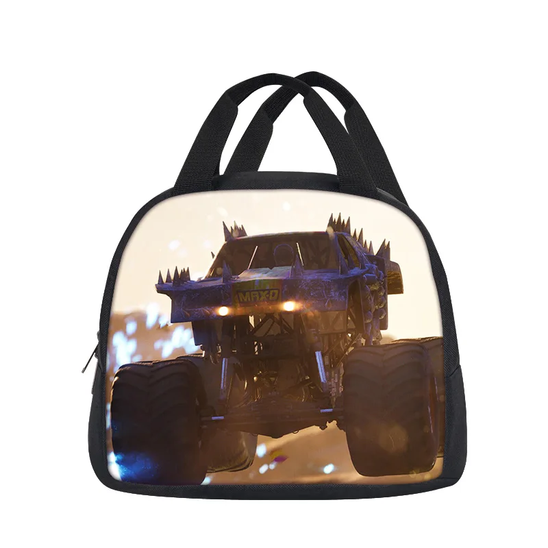 Monster Jam lunch bag practical cartoon print for male and female students, school and office workers, the best companion