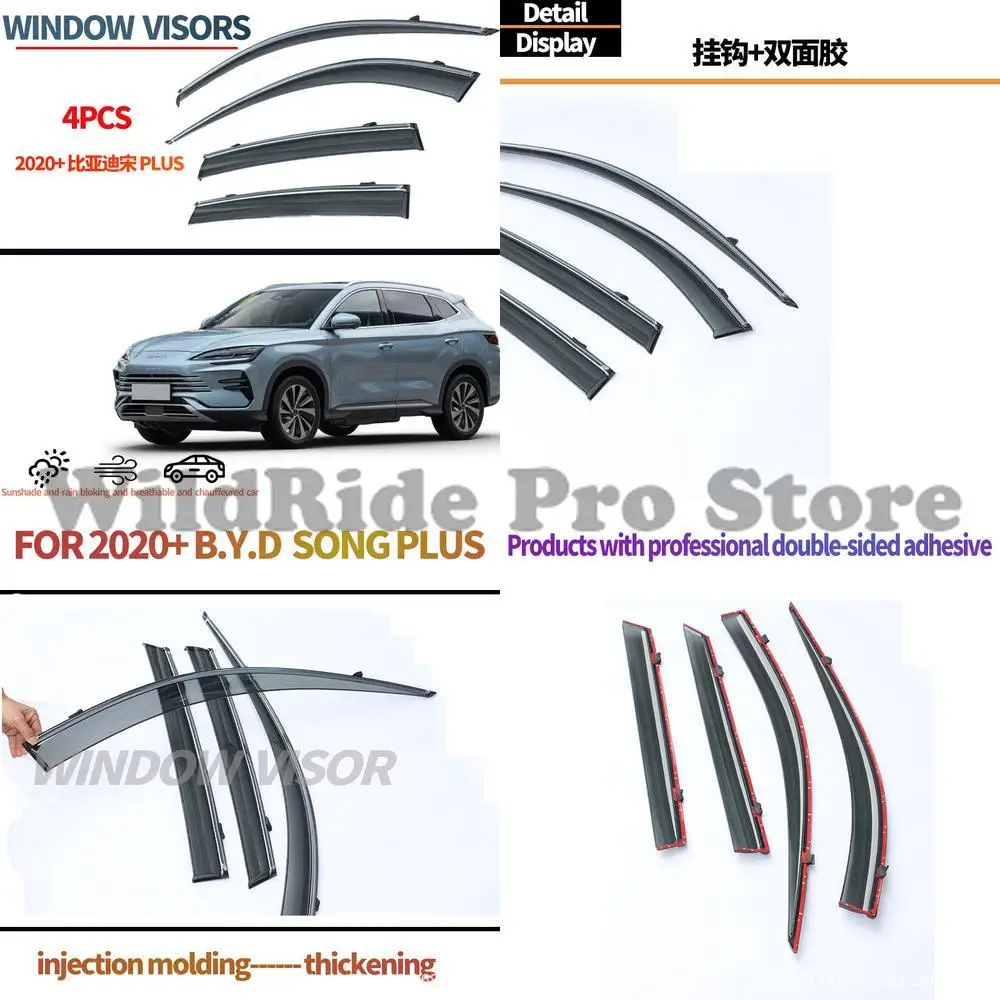 

1 set For BYD Song Plus Window Visors 2021-2024 Rain Deflectors