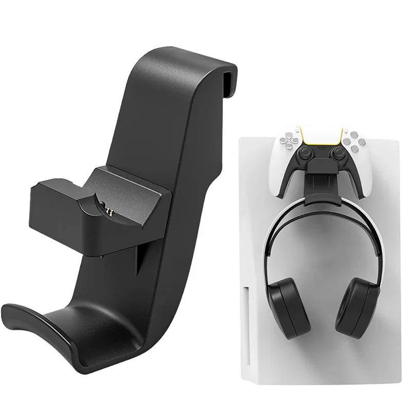 حامل تخزين سماعة الرأس لشاحن وحدة التحكم 2 في 1 لوحدة تحكم ألعاب PS5، قاعدة شحن معلقة لملحقات PS5 #6