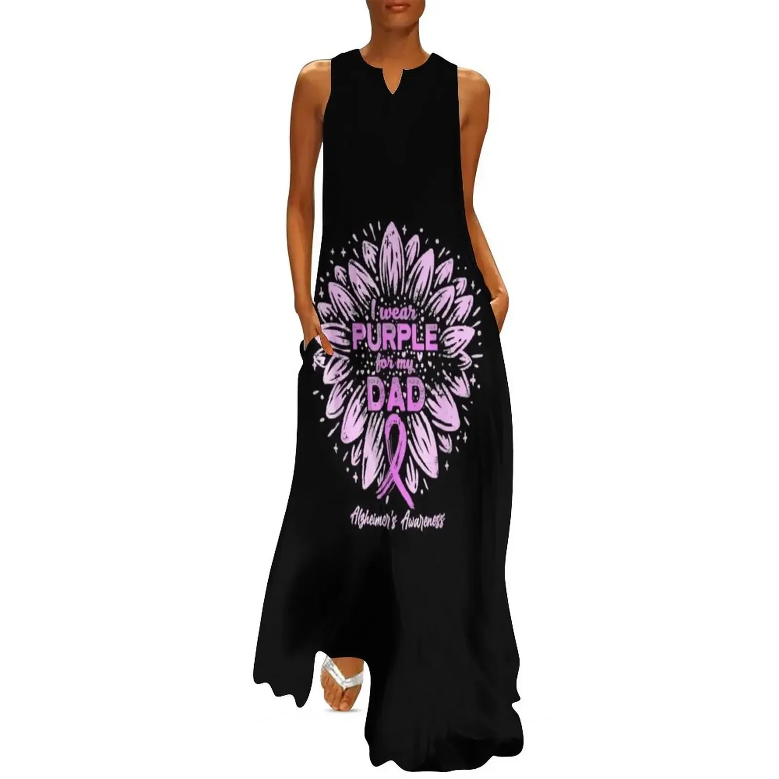 

Wear Purple Sunflower Long Dress women's clothing korea stylish dresses for official occasions Dress
