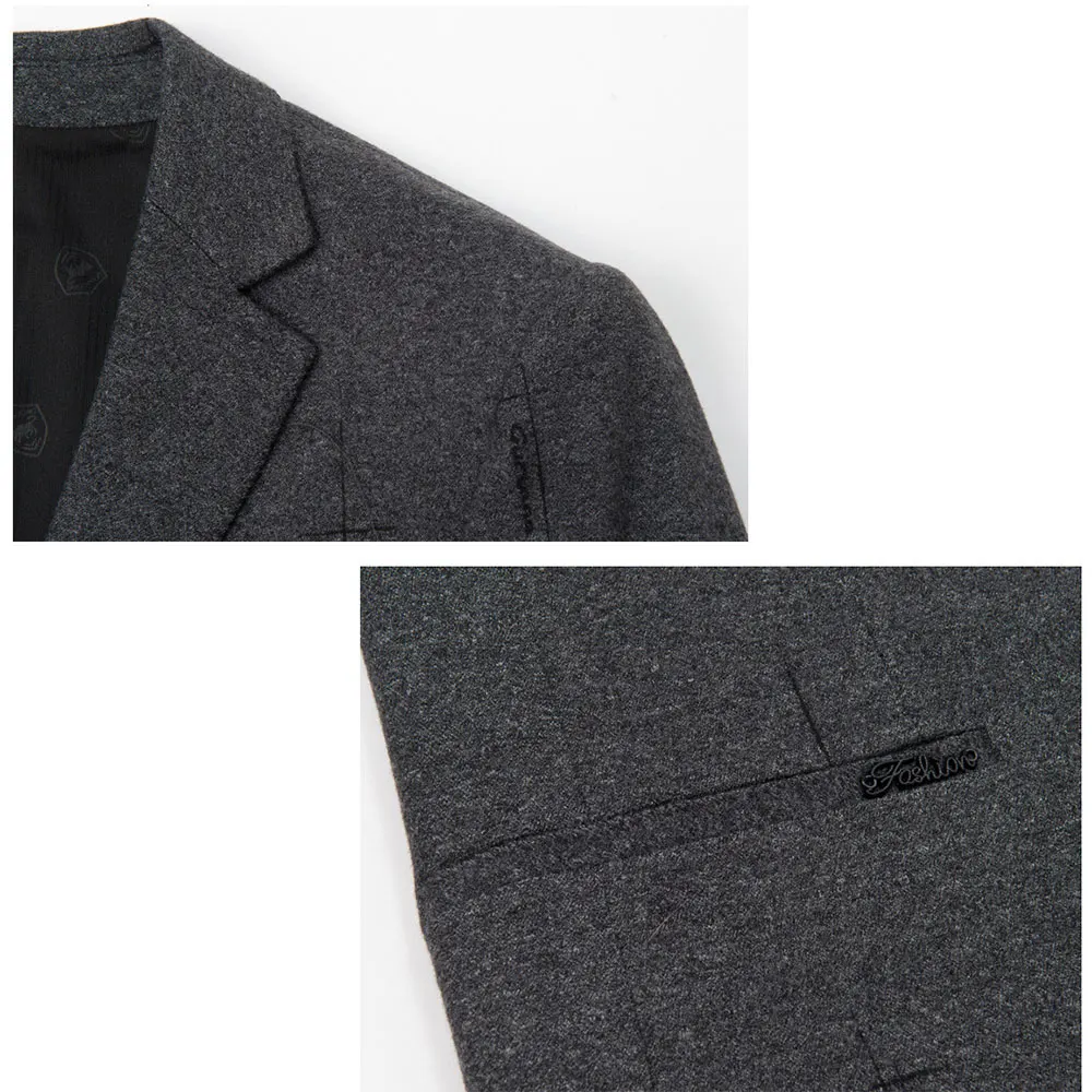 GROOMXLUXE Men\'s Plus Size Suits Coat Vintage-inspired lines Lapels Oversize Slimming Wedding Party Blazers Jacket 85-13KG 8XL