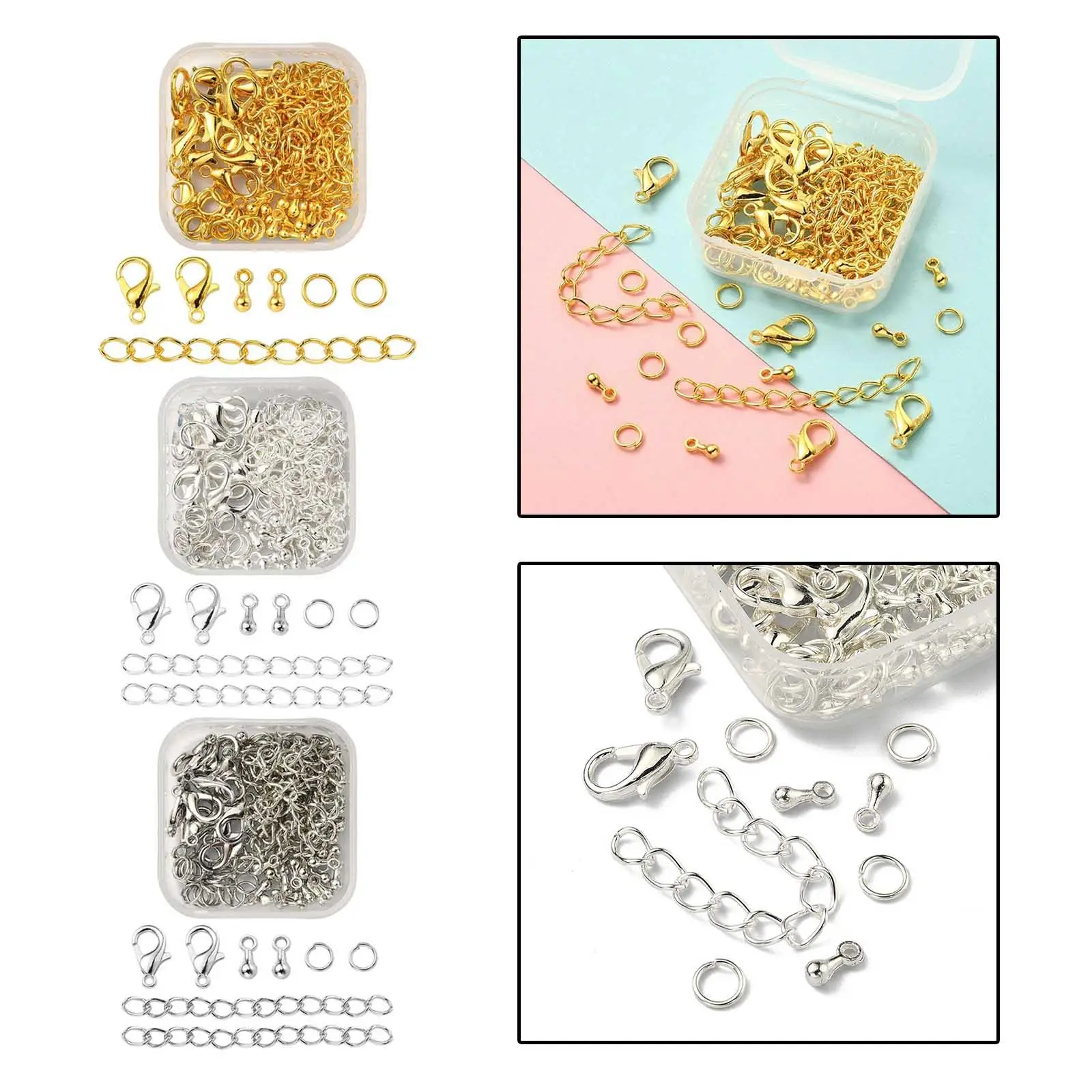 80 Pieces Jewelry Making DIY Accessories Bracelet Clip Closure for Waist Chain