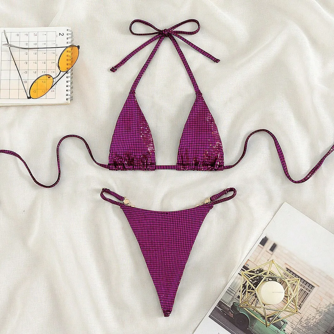 Sexy Diamond Extreme String Mini Micro Bikini Damen-Badebekleidung, zweiteiliger Bikini-Set, Badeanzug, Badebekleidung, Modell V5180 – Detail 20
