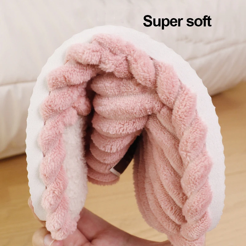 Warme Cord-Winterhausschuhe für Paare, rutschfeste Plüsch-Hausschuhe für Damen, leichte, bequeme Baumwollschuhe für Damen 2026 – Detail 4