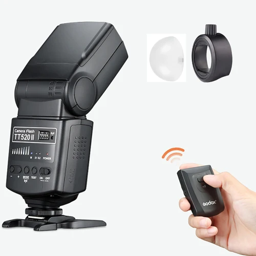 Imagen 2 del producto Godox-Flash de cámara TT520II TT520 II, señal inalámbrica integrada para cámaras DSLR de 433MHz Canon, Nikon, Pentax, Olympus
