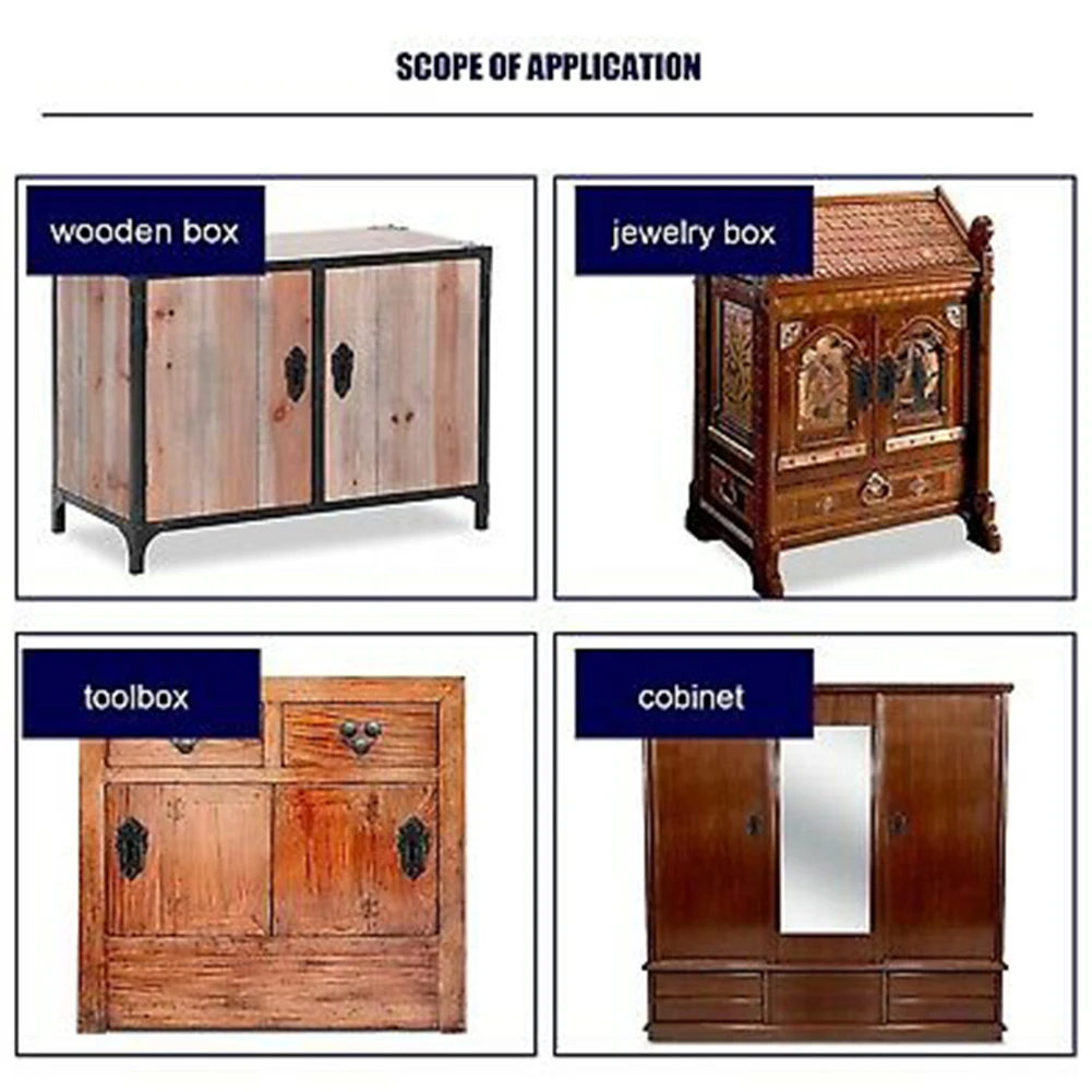 Set kastdeursloten 2x antiek brons bronskleur kisten verbetering sieradendoos sleutel vintage houten kist