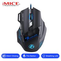 RYRA 5500/3200dpi LED X7 Optical 7 Buttons Usb Wired Gaming Mouse Ergonomic Wired Gaming Mouse  For PCs WOW CS LOL PC Laptop