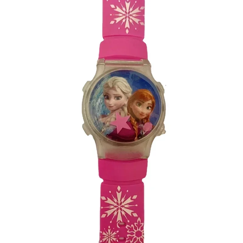 Frozen Spiderman Childrens Watch Fashion Cute LED Flash Silicone Digital Watch for Kids Girls Boy Cartoon Watches Toy Gift Clock