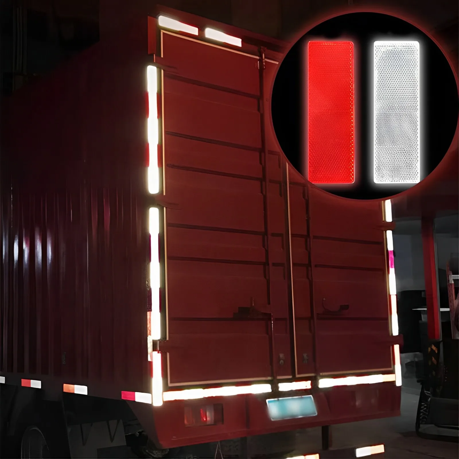 

Truck Trailer Reflective Warning Plate Sticker Car Rectangle Plastic Reflective Reflector Sign Night Safety Warning Driving Tape