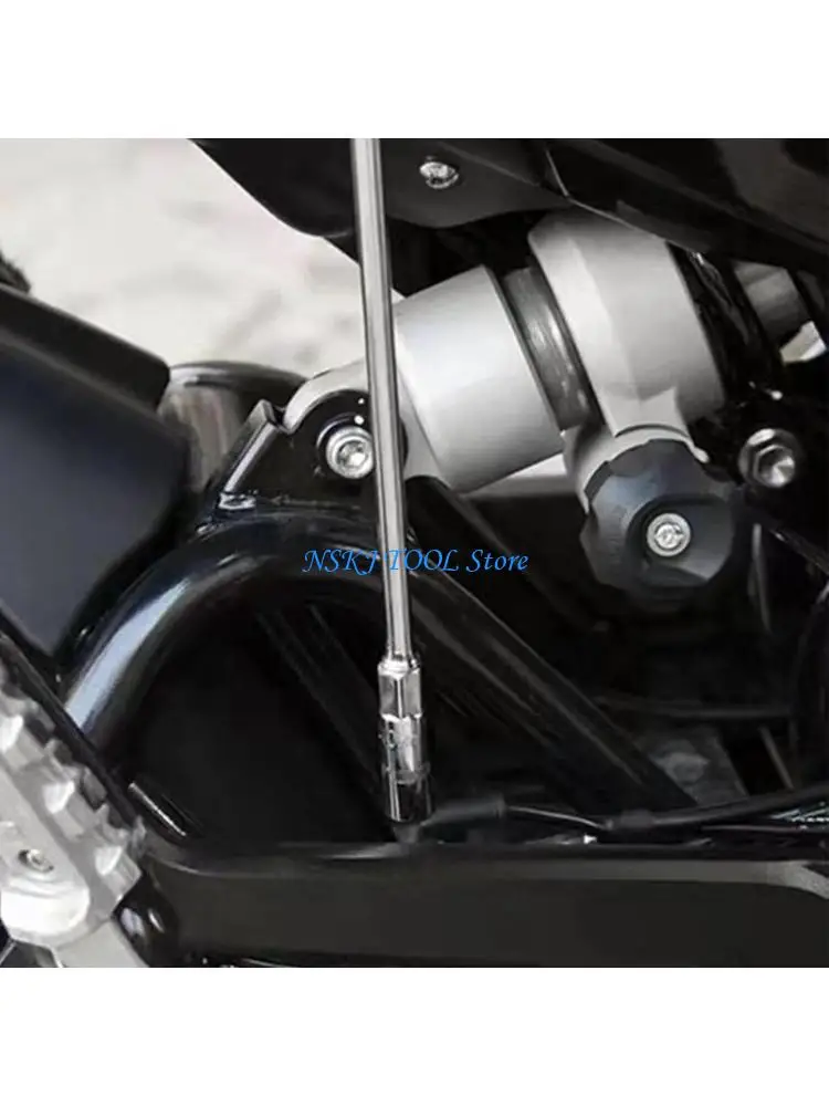 

L8RC Reliable T Handle Wrench with Adaptors Narrow Space Access for Various Socket