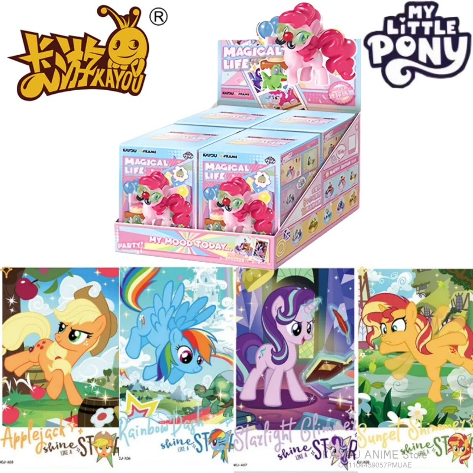 

KAYOU натуральная мини-сцена My Little Pony, коробка для карточек, оригинальные периферийные игрушки в стиле аниме, украшения, праздничные подарки