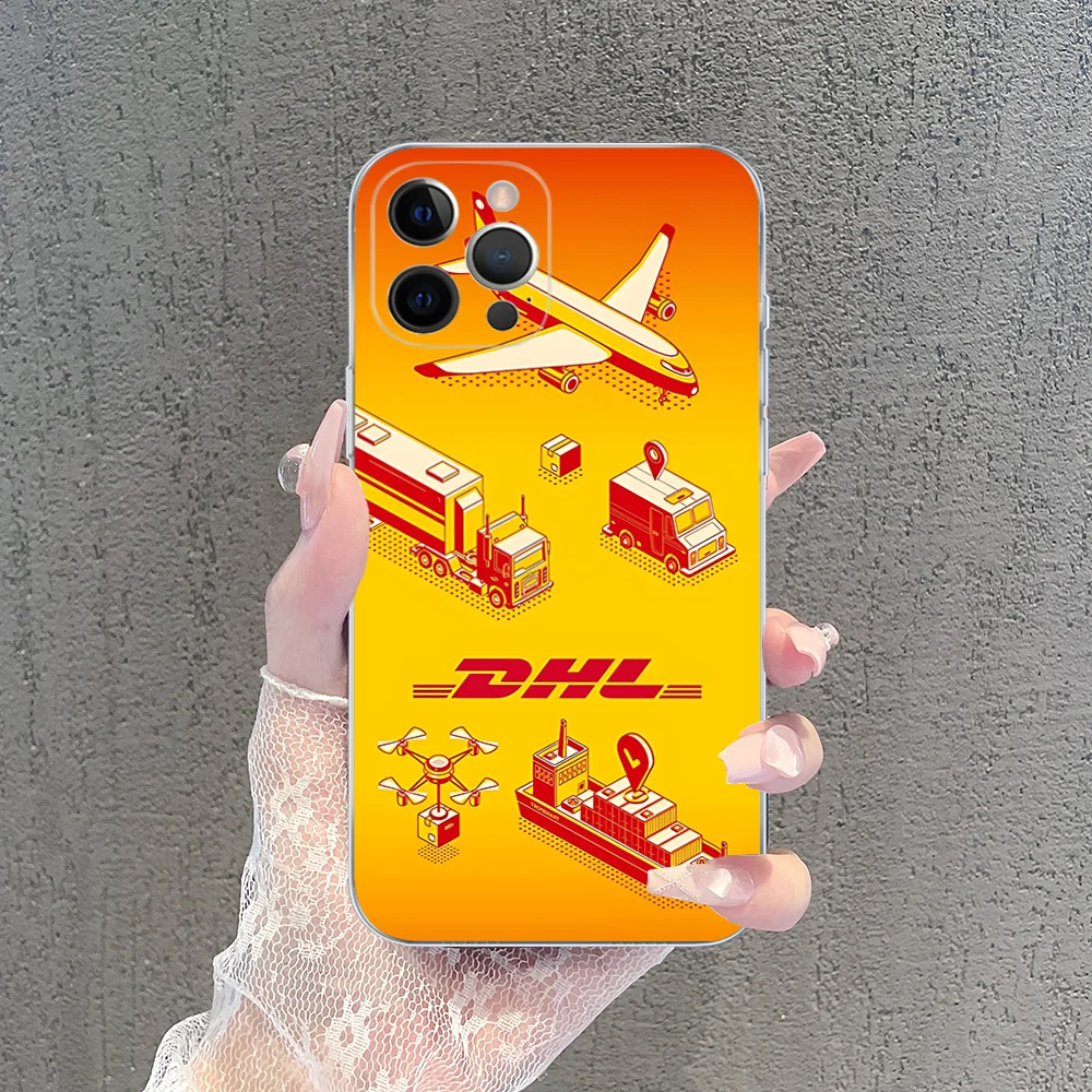 DHL Hot Express 50th Anniversary Phone Case For iPhone 15 14 13 12 Mini 11 Pro XS Max X XR SE 6 7 8 Plus Soft Silicone Cover