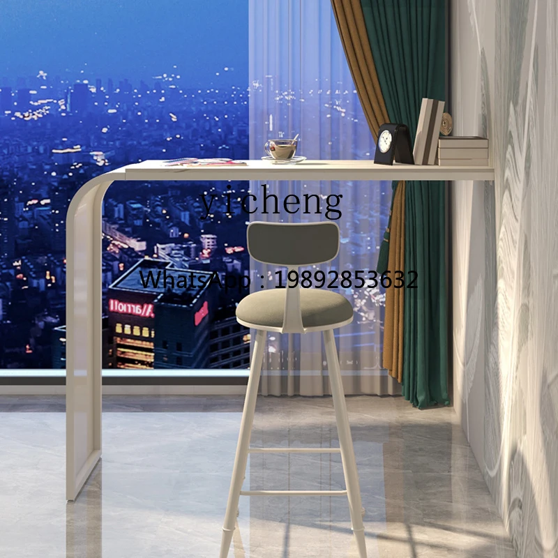 

XJ-1 rock slab balcony leisure small bar table household, living room L-shaped wall bar partition window