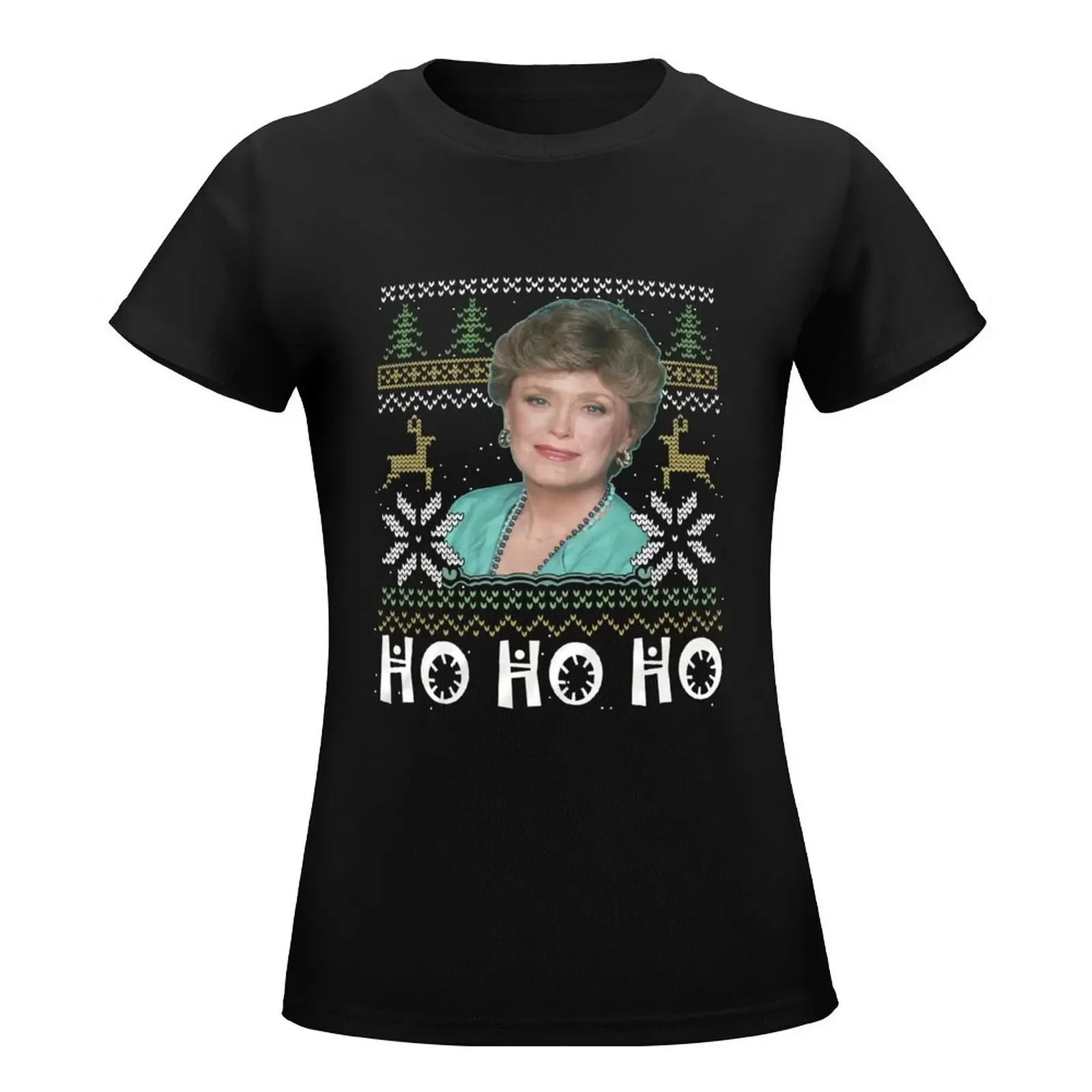 Blanche Ho Ho Ho Christmas Golden Girls T-Shirt Blouse anime clothes Woman T-shirts