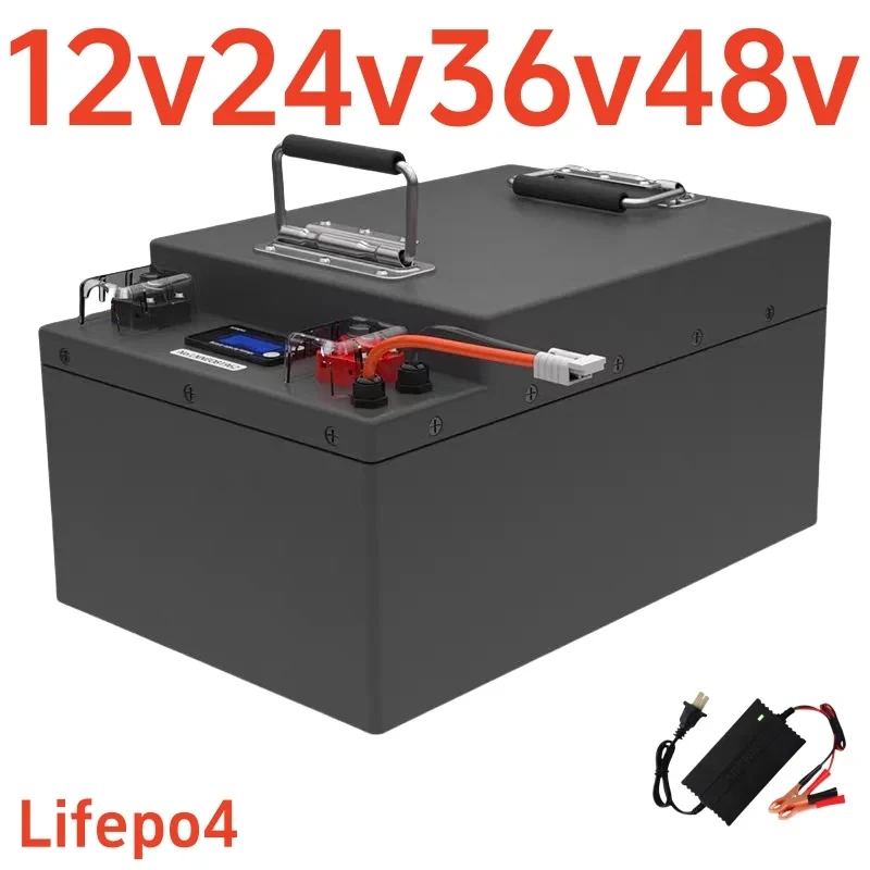 LiFePO4 Battery Pack 12V 24V 48V - 100Ah 200Ah 300Ah Lithium Iron Phosphate with Built-in BMS for RV Solar Home Storage No Tax