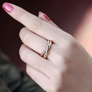Neue Dreifach -Verlobungsringe für Frauen, Edelstahl, drei in eins, ein Versprechengeschenk für ihren Valentinstag 12 Hauptverkäufe von Frauen - №9
