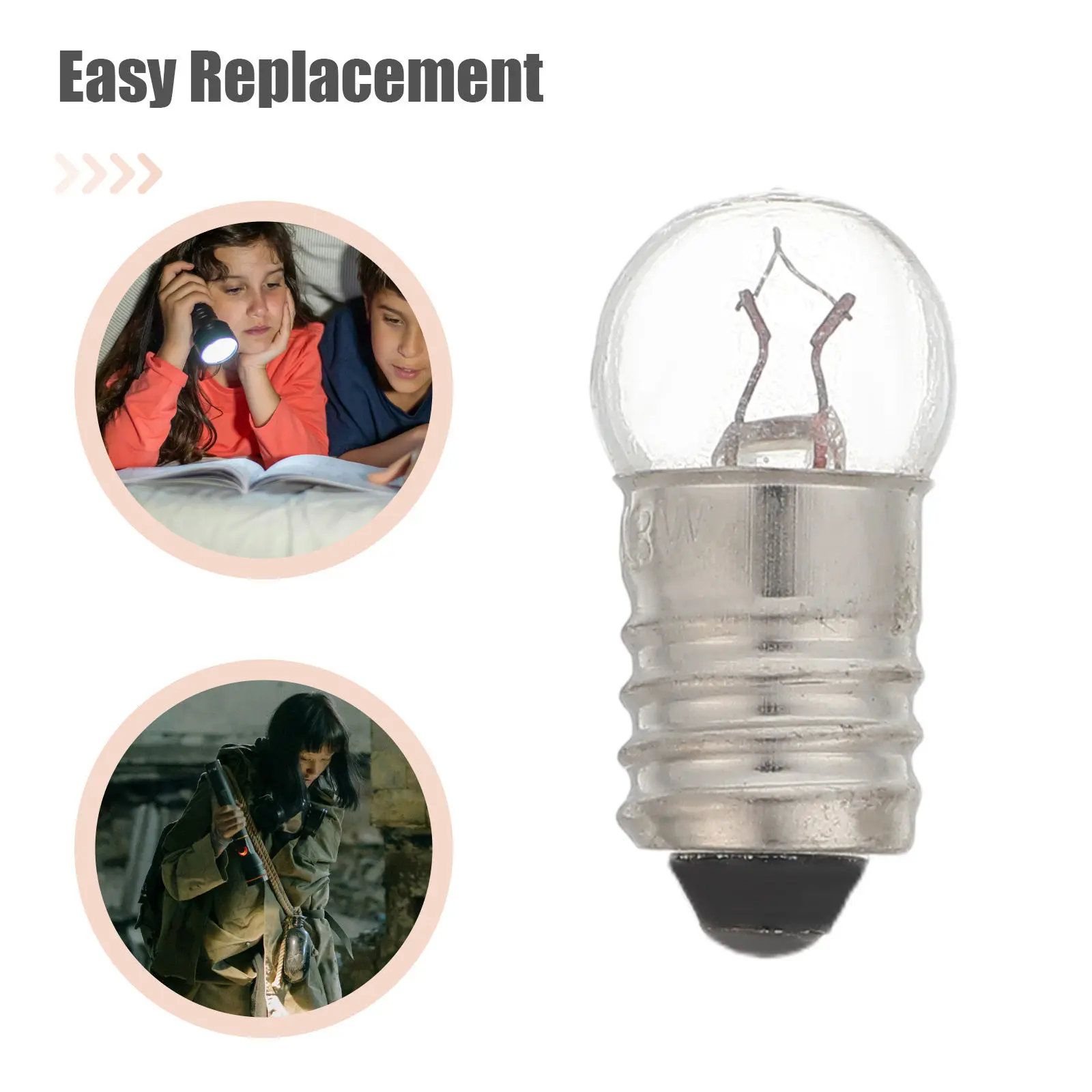 50Pcs Screw Base Mini Bulbs Low Voltage Electrical Circuit Test Bulbs for Physics Science Experiment Kit Educational Lab