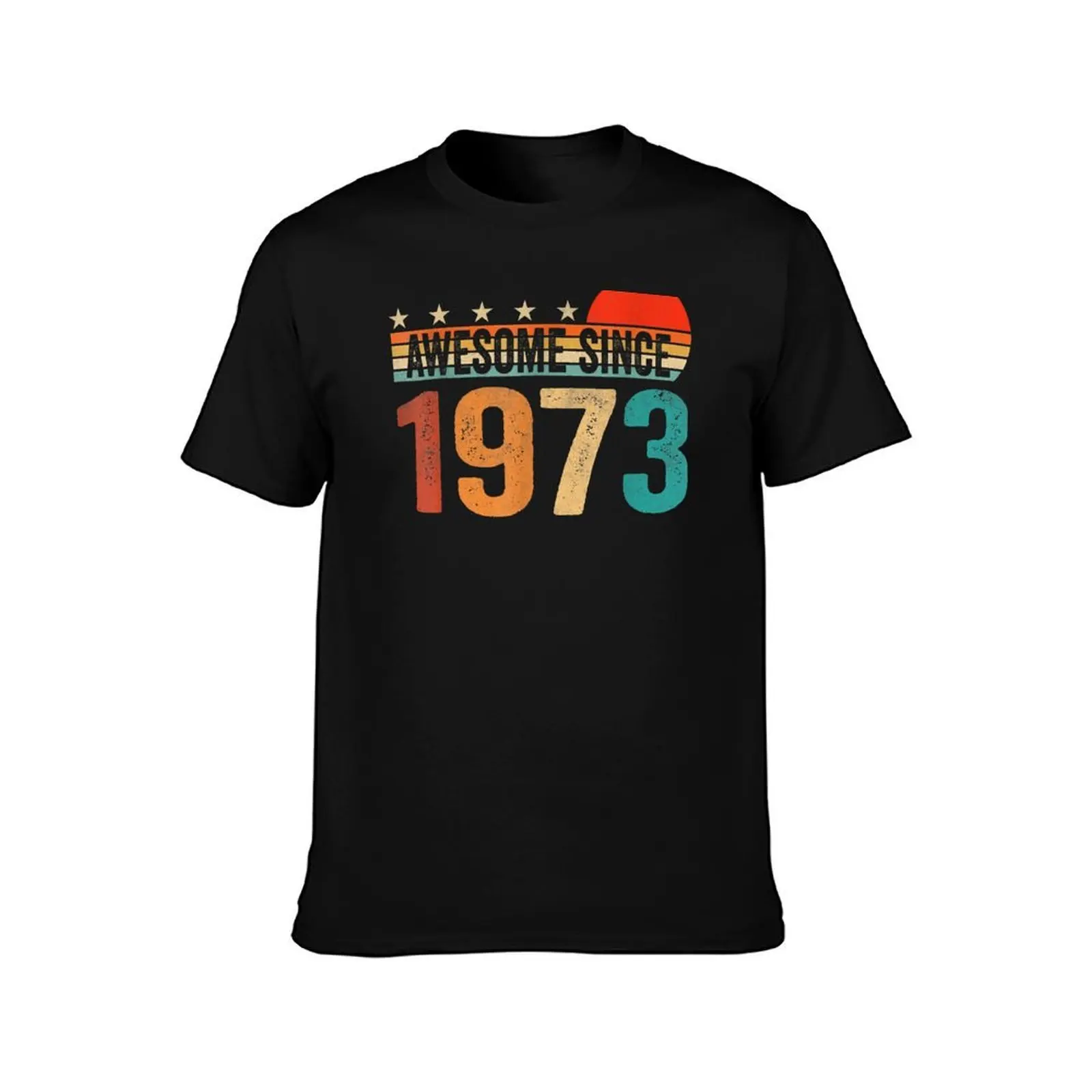 50 Year Old Gifts Vintage Awesome Since 1973 50th Birthday T-Shirt, Summer Casual Cotton Tee, Oversized Streetwear Tops