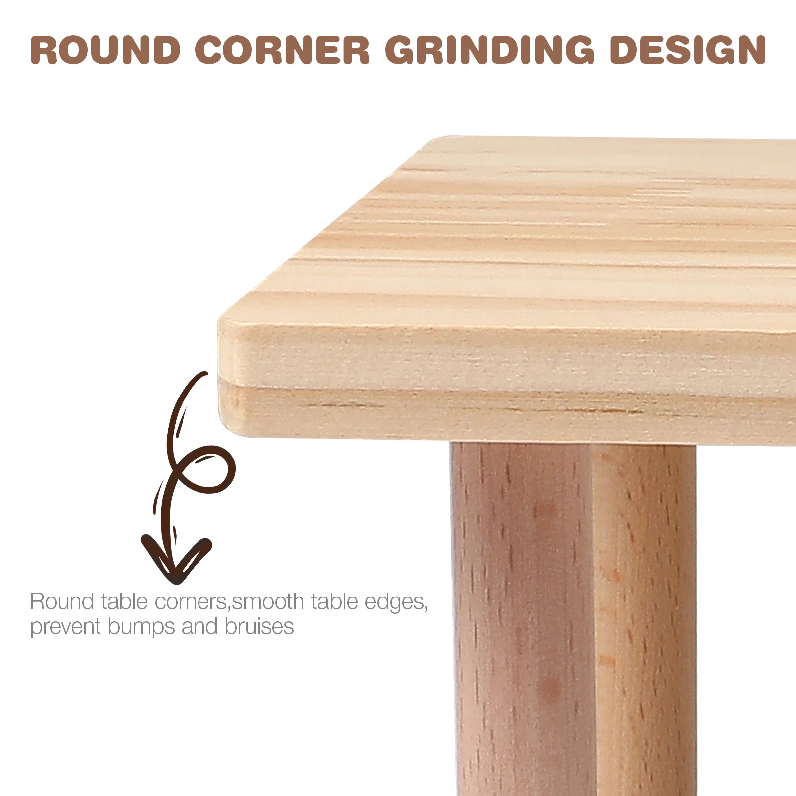 Plataforma de soporte de madera para animales pequeños, mesa de madera Natural, juguetes, jaula, accesorio para hámster, ardilla, gerbil, Chinchilla