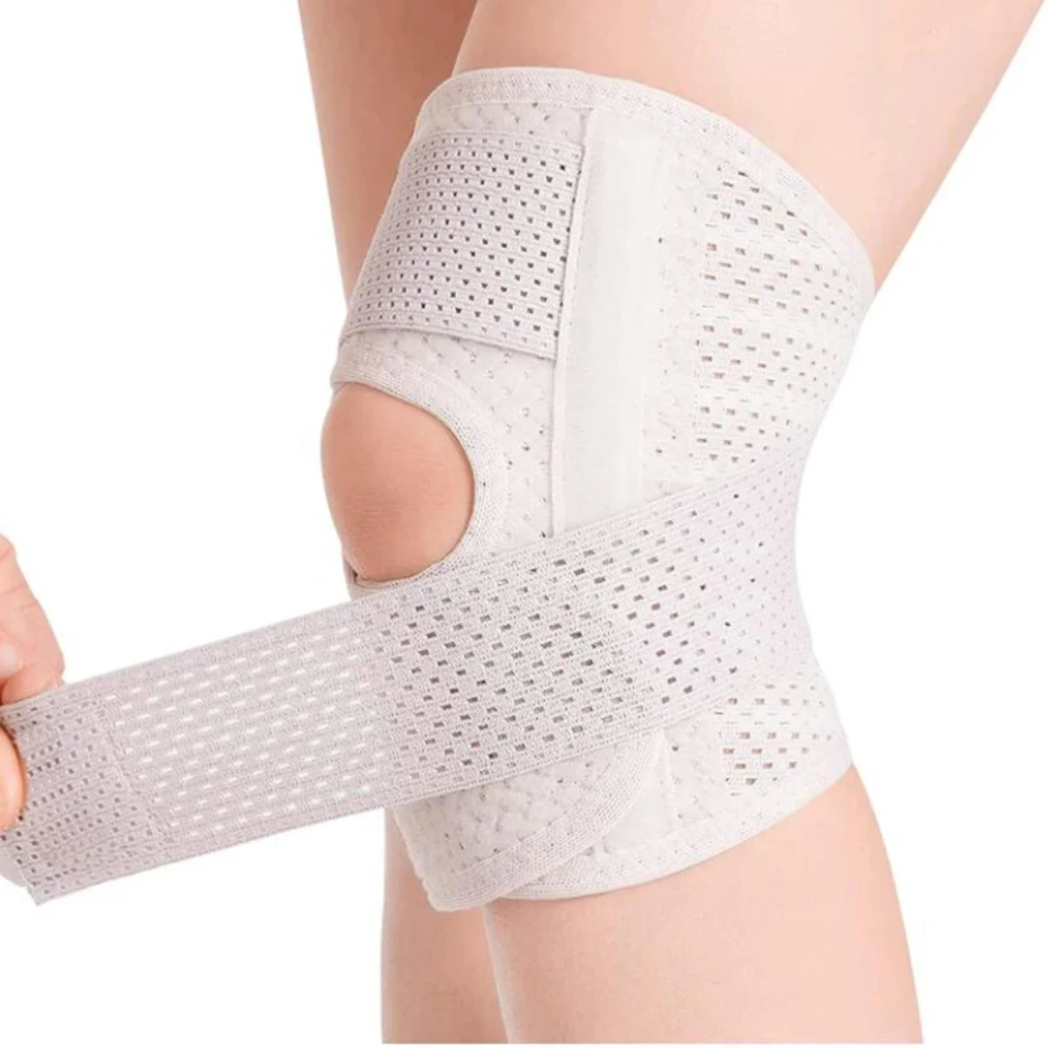 

Enhanced Comfortable Breathable Adjustable Knee Support for Men and Women - Improved Stability and Relief for Meniscus Tear and