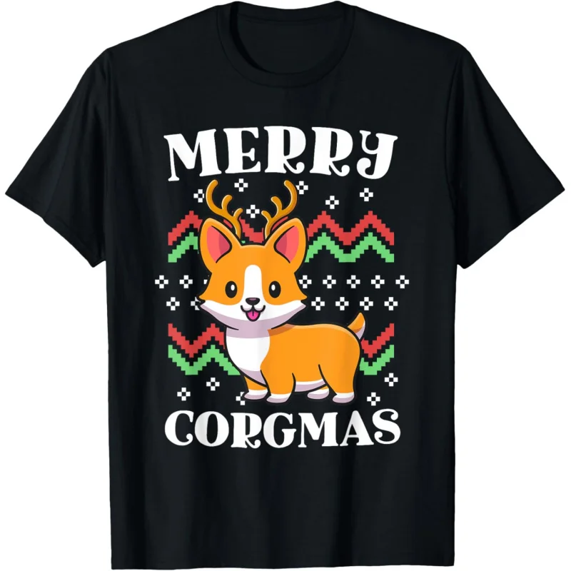 

Merry Corgmas Kawaii Christmas Corgi Nerdy Ugly Xmas T-Shirt