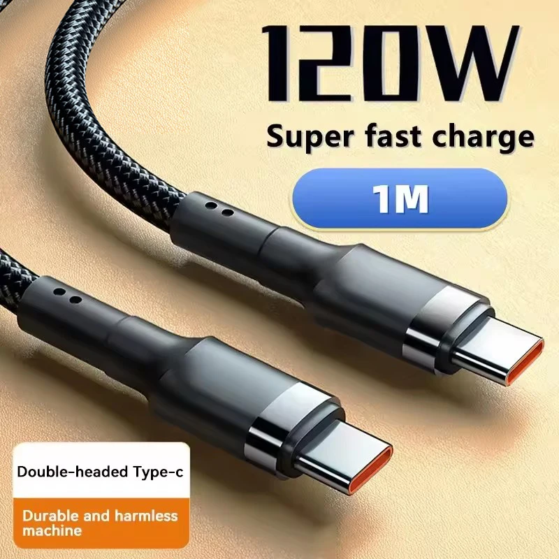 120W Schnellladekabel PD Quick Charging Hochwertiges USB-C-auf-USB-Typ-C-Kabel für iPhone Xiaomi 17 Plus Pro Max Samsung S24