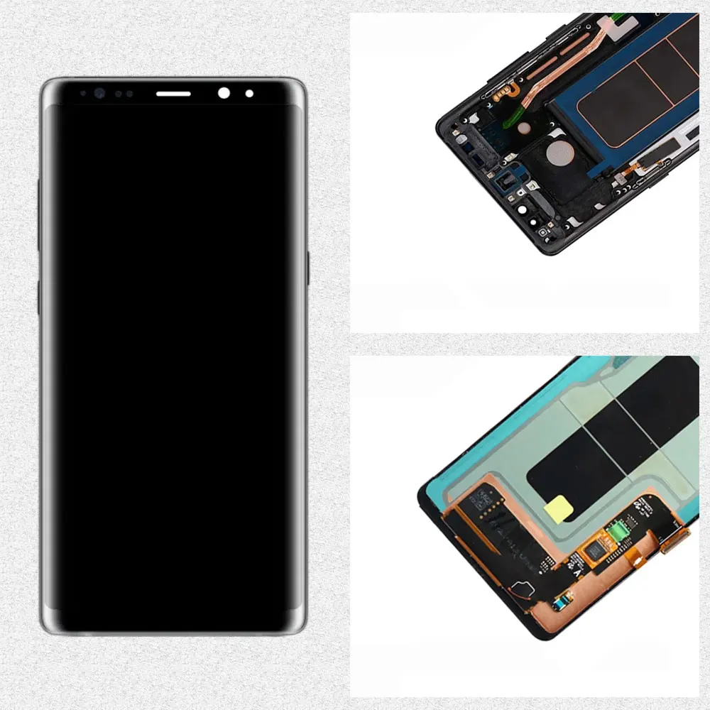 Montaje de digitalizador de Pantalla táctil LCD Super AMOLED para Samsung NOTE8, piezas de reparación de Pantalla, N950F, N950U, N950W, N950