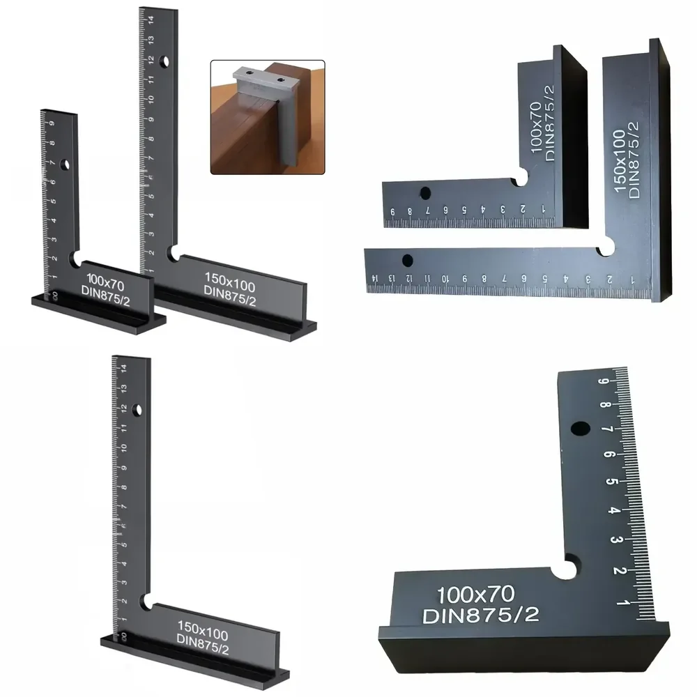 Hot Sale High-Precision 90 Degree L-Shaped Wide Seat Angle Ruler for Aluminum Alloy and Hardened Carbon Steel Right Angle Square