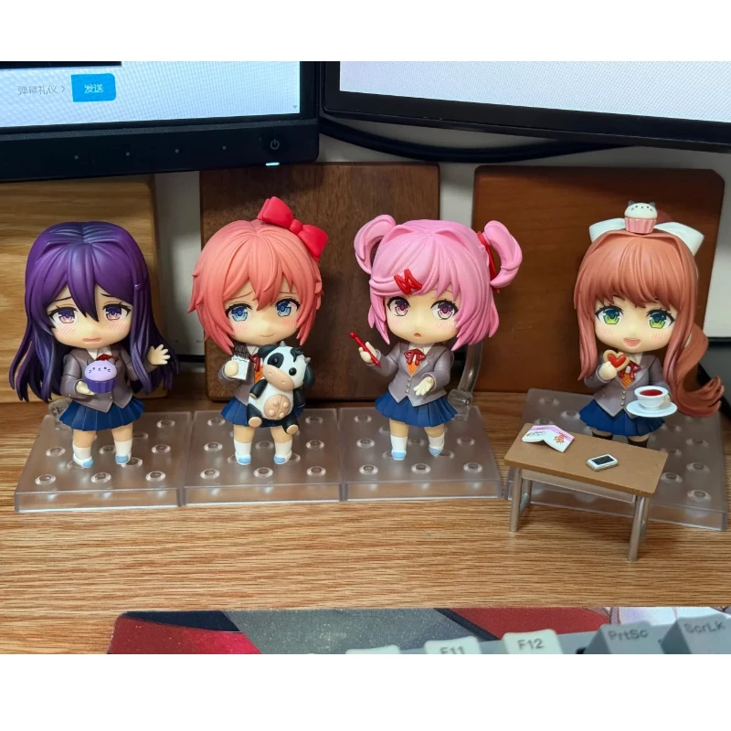 Doki Doki Literature Club Figure Monika Sayori Natsuki Yuri Movable Joint Action Figure PVC Anime Collectible Model Desk Decor