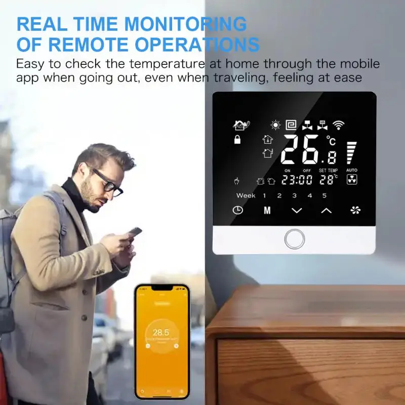 Termostato WiFi Tuya, calefacción de agua programable, Control por voz, controlador de temperatura inteligente, funciona con Alexa y asistente de Google