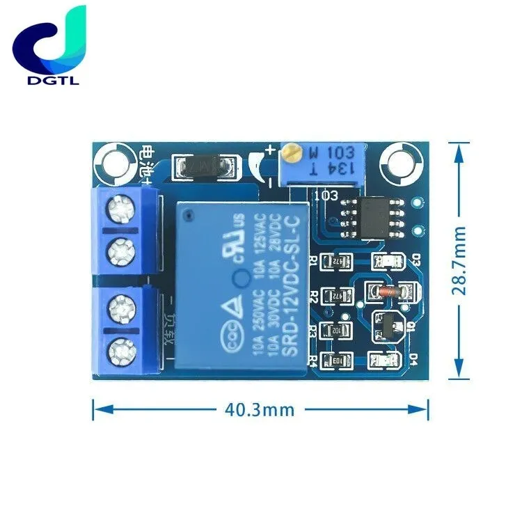 12V battery undervoltage management module voltage undervoltage automatic restore battery load power off protection switch