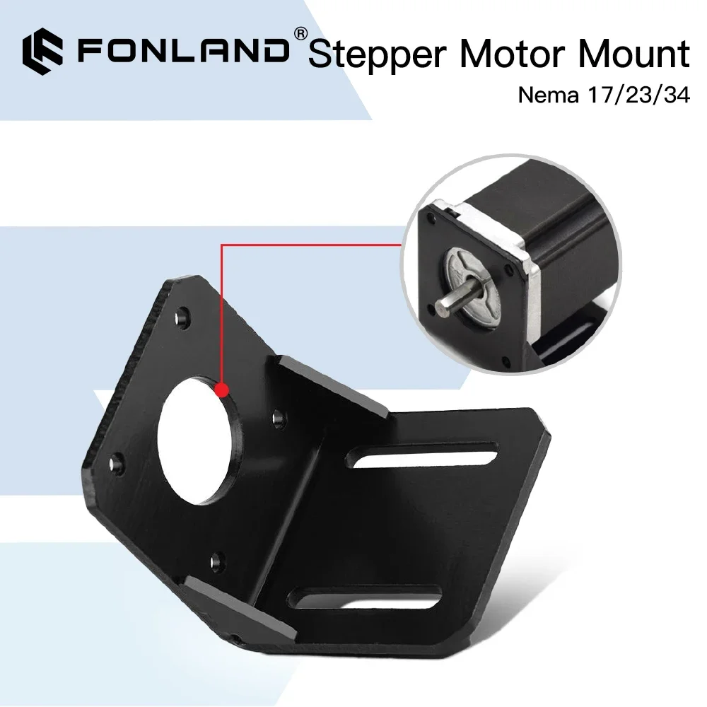 Fonland Motor Base For 42 57 68 Stepper Motor Aluminum Fixed Seat Fastener mounting For DIY Machine Rotary CO2 Cutting Machine